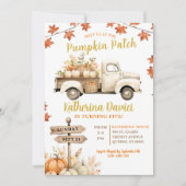 Pompoen Patch Maple verlaat verjaardagsmeisje Kaart (Voorkant)