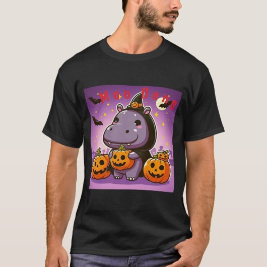 Pompoen Patch Moo Deng T-shirt (Voorkant)