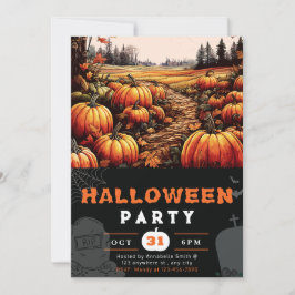 Pompoen Patch Mooie herfst zwart Halloween Kaart