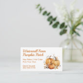 Pompoen Patch Oogst Herfst Thema Visitekaartje (Staand voorkant)