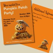 Pompoen Patch Party Kindvriendelijke Halloween Her Kaart