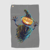 Pompoen Patch Perfectie: Halloween Golf Handdoeken (Voorkant)