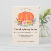 Pompoen Patch Thanksgiving-diner Kaart (Staand voorkant)