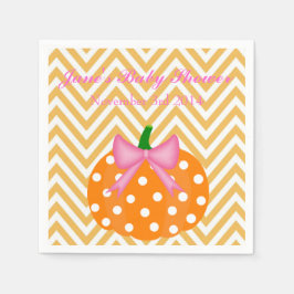 Pompoen Patch Thema Meisje Baby shower Servet