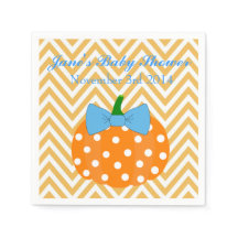 Pompoen Patch Theme Boy Baby shower servetten