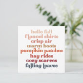 Pompoen Patch Vibes Only Herfst Herfst Thanksgivin Kaart (Staand voorkant)