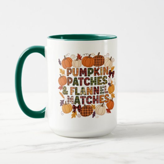 Pompoen Patches & Flanel Matches - Herfst Herfst Mok (Links)