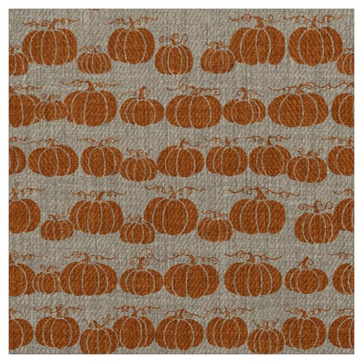 Pompoen Pathe Streep - Oranje Stof (Swatch)