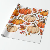 Pompoen patroon cadeaupapier (Uitgerold)