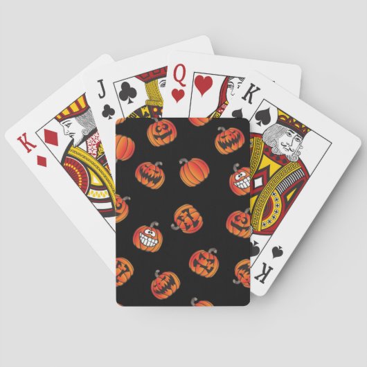Pompoen patroon pokerkaarten (Achterkant)