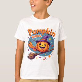 Pompoen Patrouille Vliegende Halloween T-shirt
