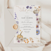 Pompoen Periwinkle Flower Baby shower Kaart