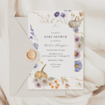 Pompoen Periwinkle Flower Baby shower