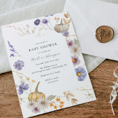 Pompoen Periwinkle Flower Baby shower Kaart