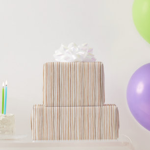 Pompoen Perzik Latte Bruine Stippen Verjaardag Cadeaupapier