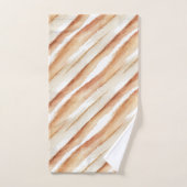 Pompoen Perzik Latte Strepen   Bad Handdoek (Handdoek)