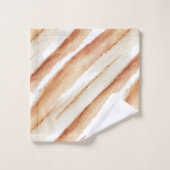Pompoen Perzik Latte Strepen   Bad Handdoek (Wasdoekje)
