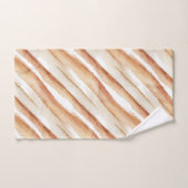 Pompoen Perzik Latte Strepen   Bad Handdoek (Handdoek)