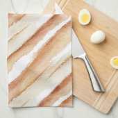 Pompoen Perzik Latte Strepen Theedoek (Quarter Fold)