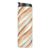 Pompoen Perzik Latte Strepen Thermosbeker (Geroteerd rechts)