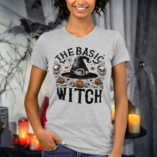 pompoen Pet Halloween Basic Witch Vrouwen T-shirt