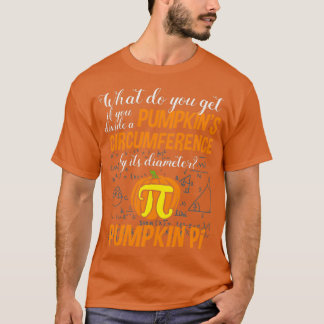 Pompoen Pi Day Wiskunde Lover Circumferentie Diame T-shirt