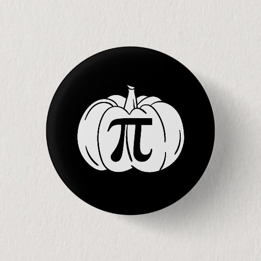 Pompoen Pi Halloween Ronde Button 3,2 Cm (Voorkant)