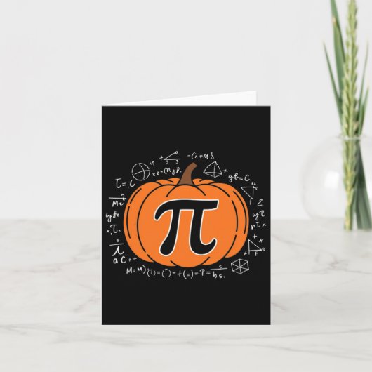 Pompoen Pi Pie Wiskunde Docent Grappige Halloween Kaart (Voorkant)