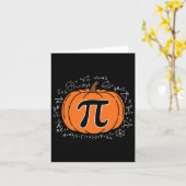 Pompoen Pi Pie Wiskunde Docent Grappige Halloween Kaart (Gele Bloem)