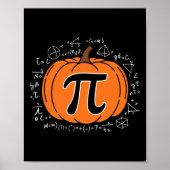 Pompoen Pi Pie Wiskunde Docent Grappige Halloween  Poster (Voorkant)