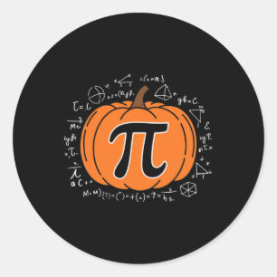 Pompoen Pi Pie Wiskunde Docent Grappige Halloween Ronde Sticker