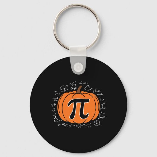 Pompoen Pi Pie Wiskunde Docent Grappige Halloween Sleutelhanger (Voorkant)