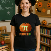 Pompoen Pi Wiskunde Halloween Leraar T-shirt
