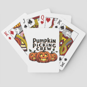 Pompoen Picking Crew Spooky Halloween Matching Pokerkaarten
