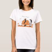 Pompoen Pinguïn Grappig Halloween Lange Mouw T-shirt (Voorkant)