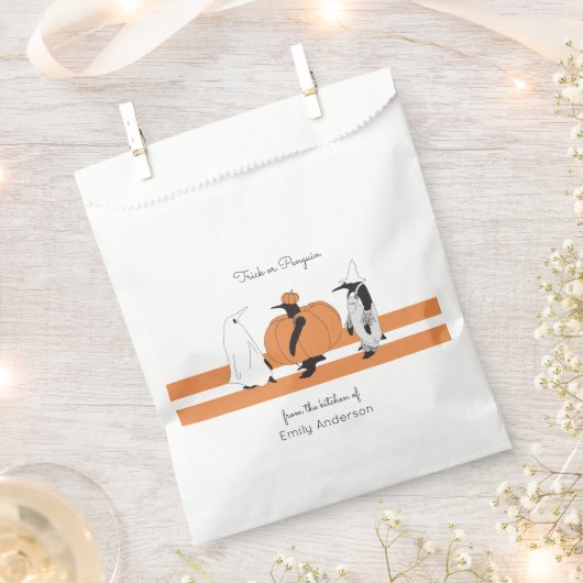 Pompoen Pinguïn Grappige Halloween Bedankzakje (Geknipt)