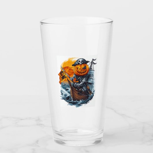 Pompoen Piraat Avontuur Glas (Voorkant)