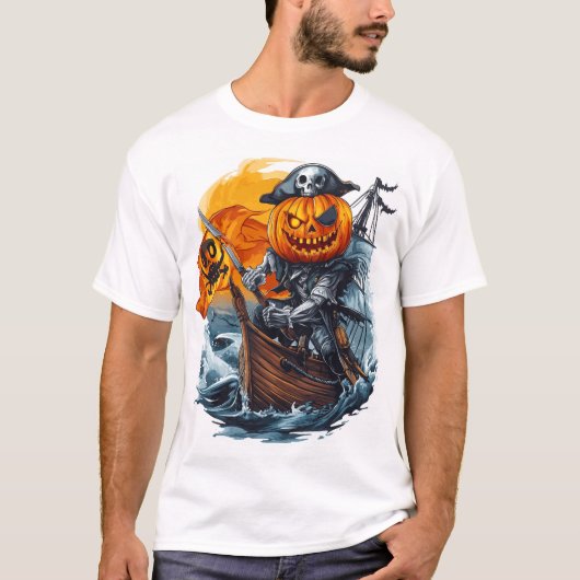 Pompoen Piraat Avontuur T-shirt (Voorkant)
