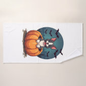 Pompoen Pitbull Glimlach Badhanddoek (Badhanddoek)