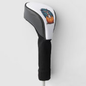 Pompoen Pitbull Glimlach Golfheadcover (Schuin)