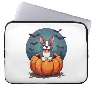 Pompoen Pitbull Glimlach Laptop Sleeve