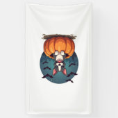 Pompoen Pitbull Glimlach Spandoek (Verticaal)