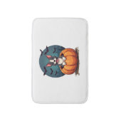 Pompoen Pitbull Smile Badmat (Voorkant Verticaal)