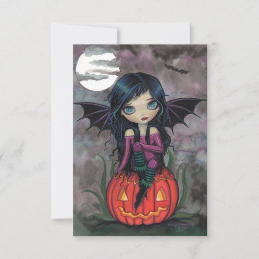 Pompoen Pixie Halloween Ansichtkaart Kaart (Voorkant)