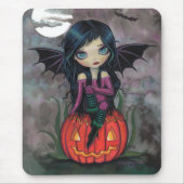 Pompoen Pixie Halloween Muismat (Voorkant)