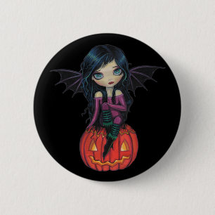 Pompoen Pixie Halloween Schattigee Vampire Button
