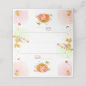 Pompoen Place Card Herfst Herfst Douche Verjaardag Plaatskaartje (Buitenkant ongevouwen)