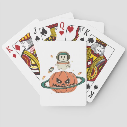 Pompoen Planeet Pokerkaarten (Achterkant)