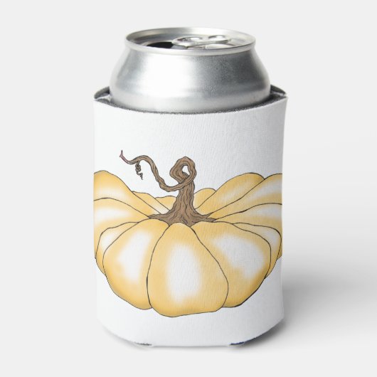 pompoen plat sinaasappel blikjeskoeler (Blikje Voorkant)