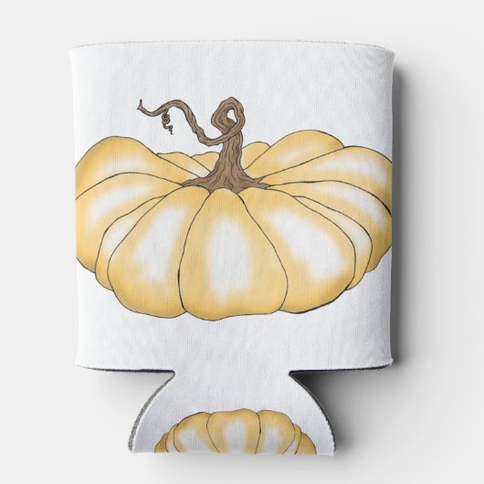 pompoen plat sinaasappel blikjeskoeler (Achterkant)